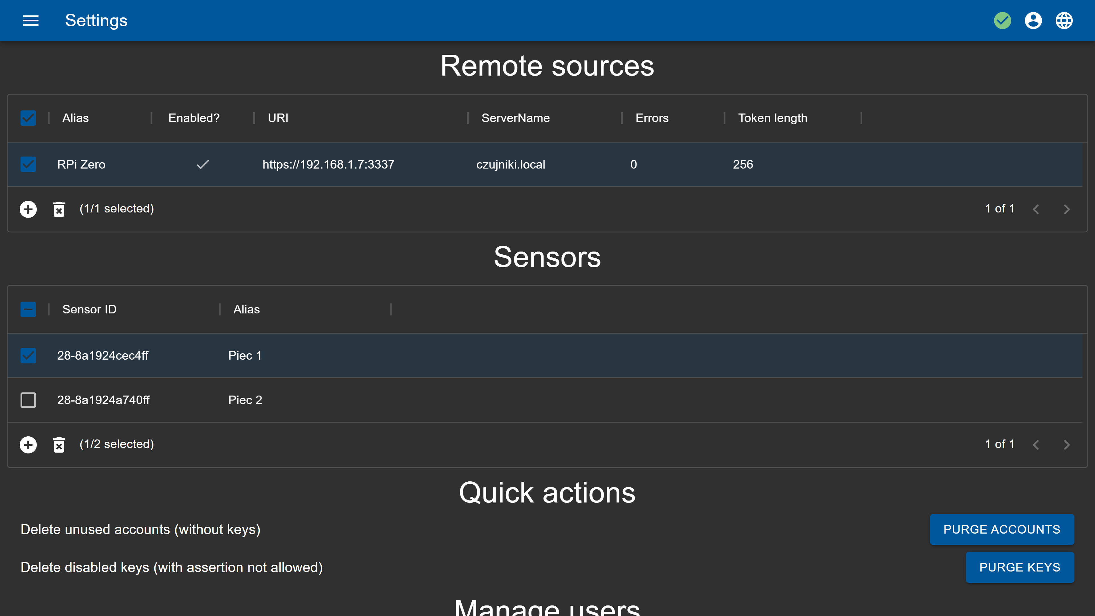 screenshot with data source configuration and sensor renaming